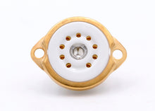 Load image into Gallery viewer, 9pin Tube Socket for 12AX7 ECC82 EL84 Gold Plated Chassis Mount (EP025)
