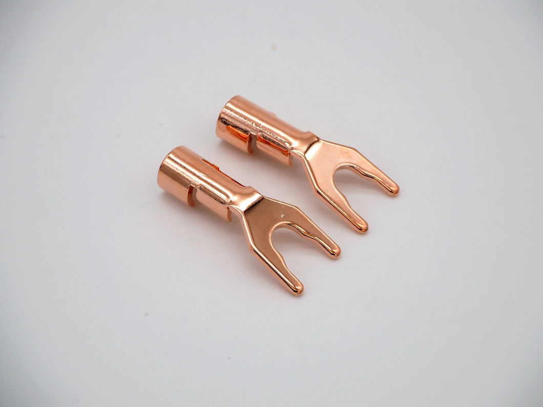 2 of Aucharm 4N Copper Speaker Spade Plugs (EP033)