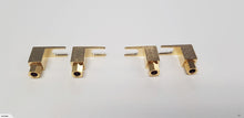 Load image into Gallery viewer, 4 x Gold Plated Banana to Spade Adaptor L Plug Speaker Cable Connector (EP042)
