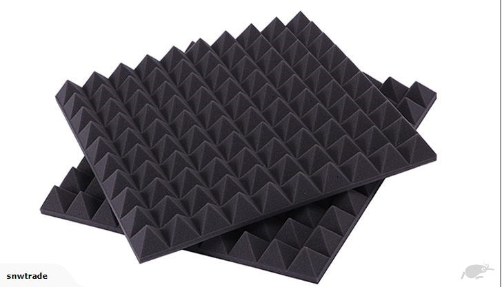 12 Pack Acoustic Pyramid Studio Foam 5cm x 50cm x 50cm