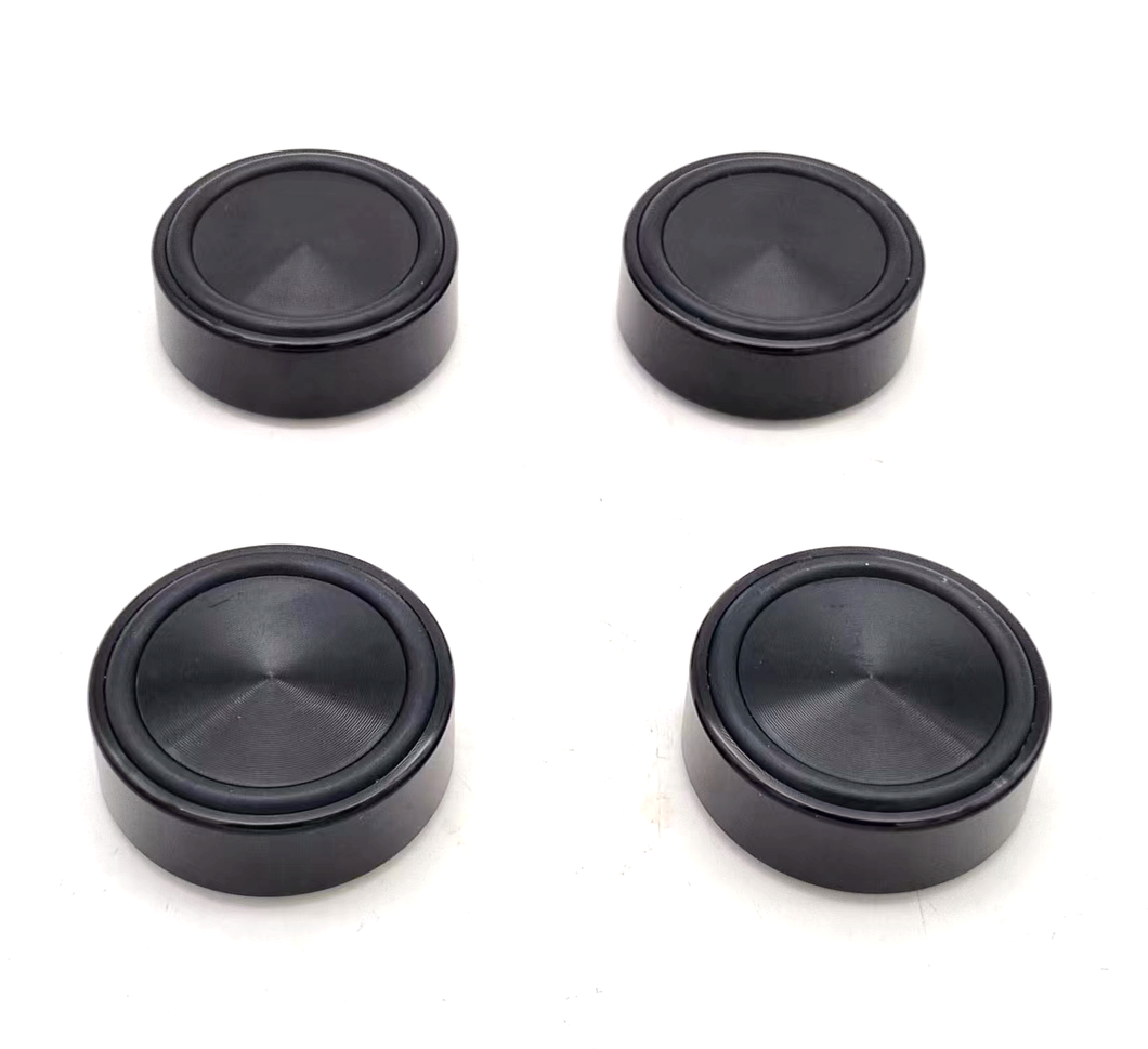 44x17mm Aluminum HIFI AMP Speaker Isolation Stand Feet Pad 4PCS Silver (EP013)