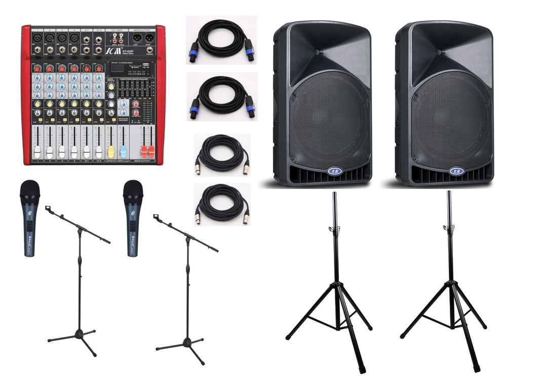 15 inch Speaker PA System Package (5)